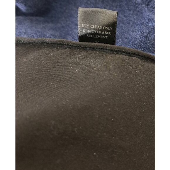 Qi cashmere sweater womens small 100% cashmere sweater blue black mockneck - Picture 8 of 8